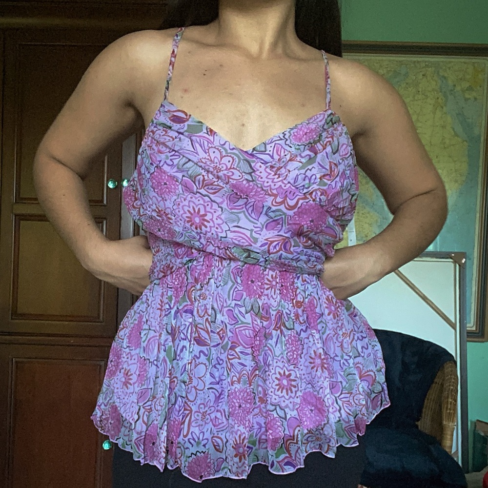 Floral Spencer Jeremy y2k cami top